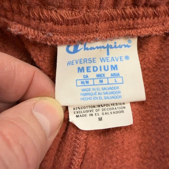 Champion Reverse Weave Joggers Rust Terracotta Fleece Sweatpants GF884 Womens M - Picture 5 of 8